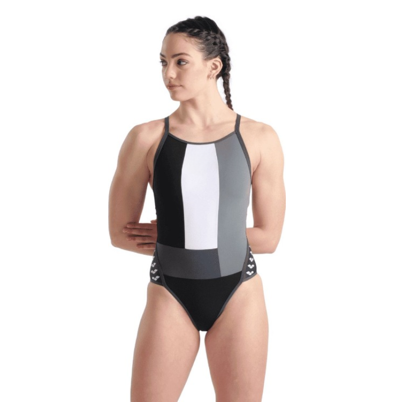 Women’s One Piece Swimsuit – Pro Solid Black Mix Color Swimwear