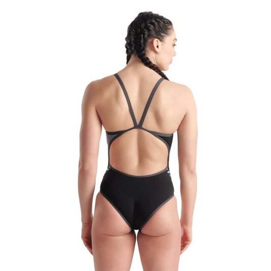 Women’s One Piece Swimsuit – Pro Solid Black Mix Color Swimwear
